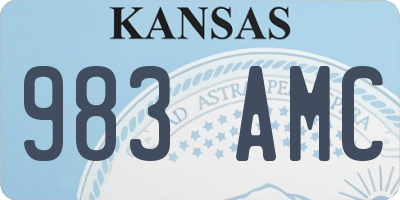 KS license plate 983AMC