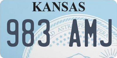 KS license plate 983AMJ