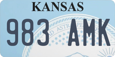 KS license plate 983AMK
