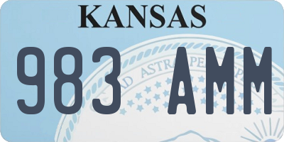 KS license plate 983AMM