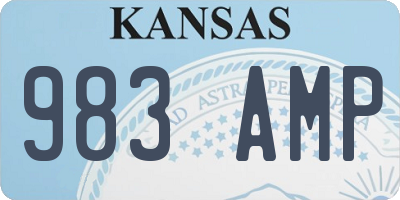 KS license plate 983AMP