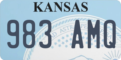 KS license plate 983AMQ
