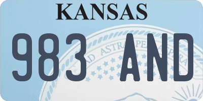 KS license plate 983AND