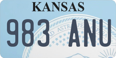 KS license plate 983ANU