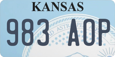 KS license plate 983AOP