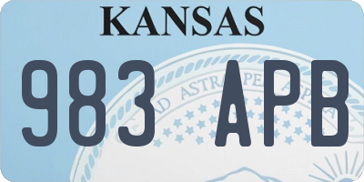 KS license plate 983APB