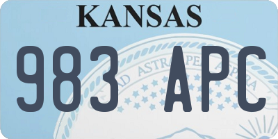KS license plate 983APC