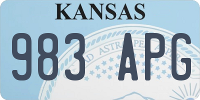 KS license plate 983APG