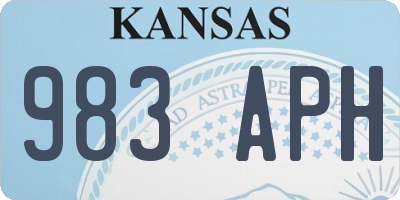 KS license plate 983APH