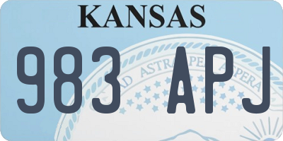 KS license plate 983APJ