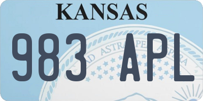 KS license plate 983APL