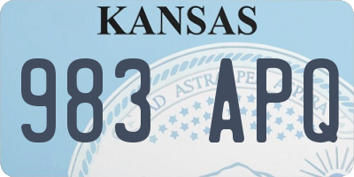 KS license plate 983APQ
