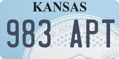 KS license plate 983APT