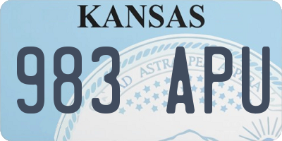 KS license plate 983APU