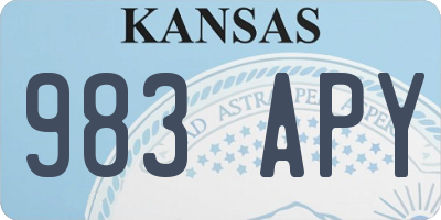 KS license plate 983APY