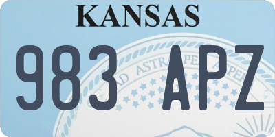 KS license plate 983APZ