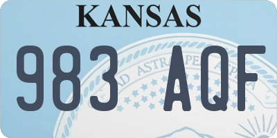 KS license plate 983AQF
