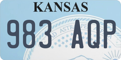 KS license plate 983AQP