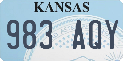 KS license plate 983AQY