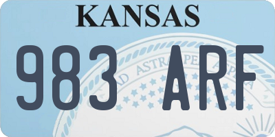 KS license plate 983ARF