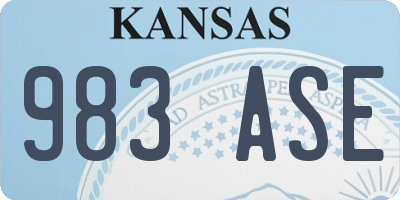 KS license plate 983ASE