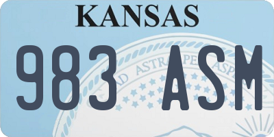 KS license plate 983ASM