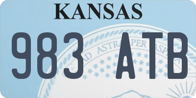 KS license plate 983ATB