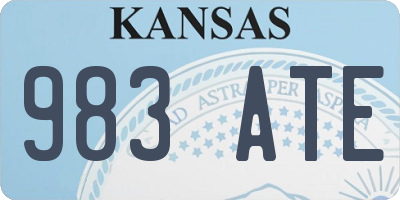 KS license plate 983ATE
