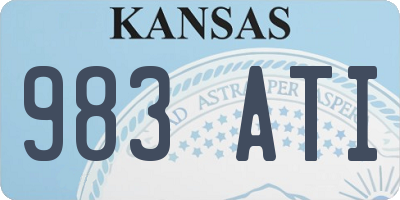 KS license plate 983ATI