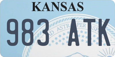 KS license plate 983ATK