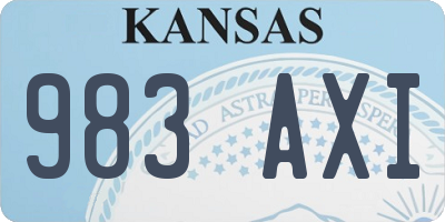 KS license plate 983AXI