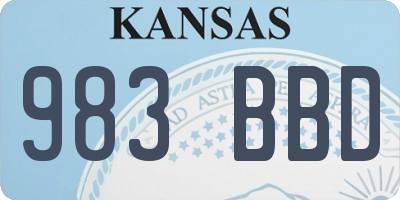 KS license plate 983BBD