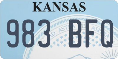 KS license plate 983BFQ