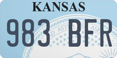 KS license plate 983BFR