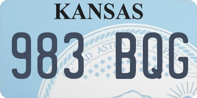 KS license plate 983BQG