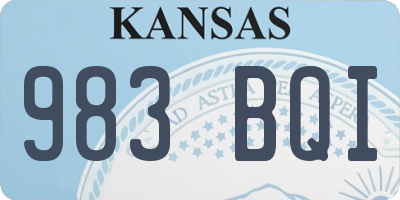KS license plate 983BQI