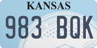 KS license plate 983BQK