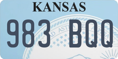 KS license plate 983BQQ