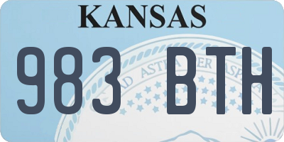KS license plate 983BTH
