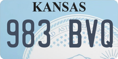 KS license plate 983BVQ