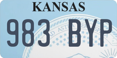 KS license plate 983BYP