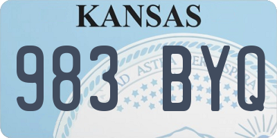 KS license plate 983BYQ