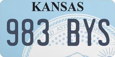 KS license plate 983BYS