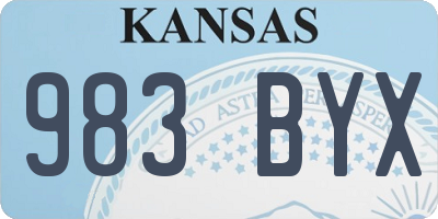 KS license plate 983BYX