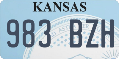 KS license plate 983BZH