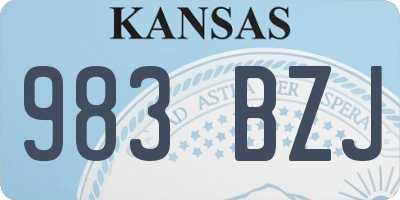 KS license plate 983BZJ