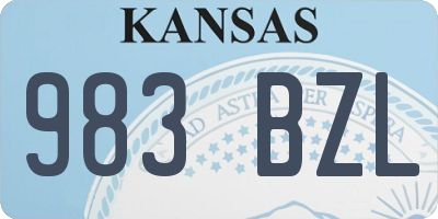 KS license plate 983BZL