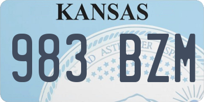 KS license plate 983BZM