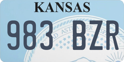 KS license plate 983BZR
