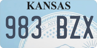 KS license plate 983BZX
